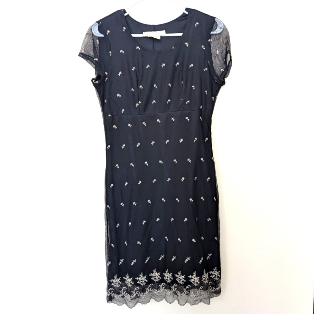 Vintage Black Lace Detail Dress